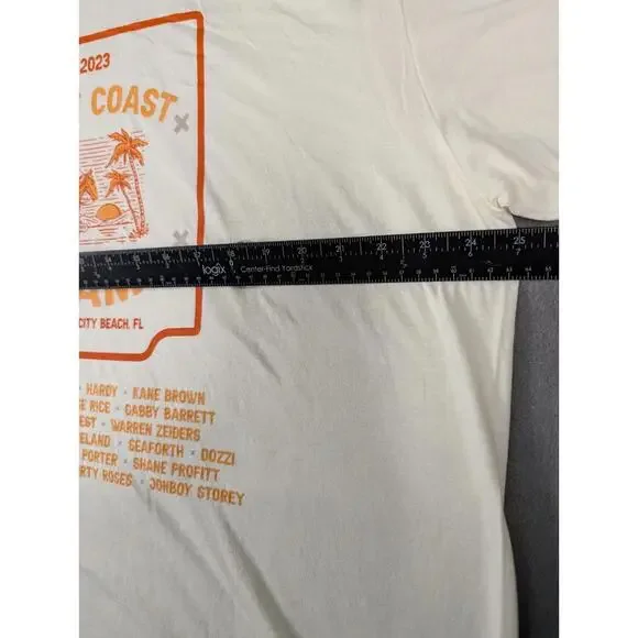 Gulf Coast Jam Mens 2XL Cream 2023 Concert Tour Country Music T Shirt Hardy New - Picture 8 of 8